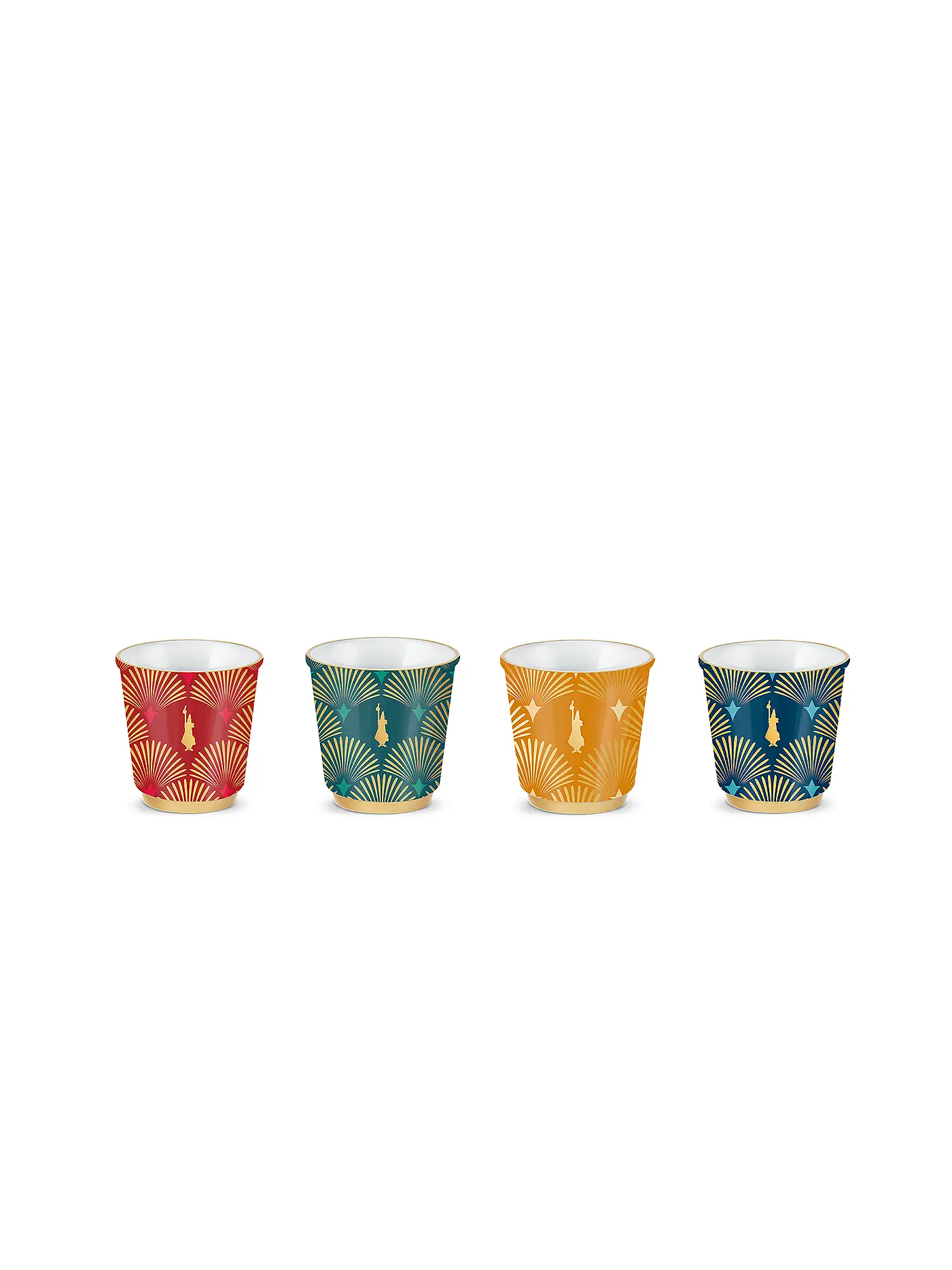BIALETTI | Tassen 4er Set DECO GLAMOUR 90ml Bunt | 